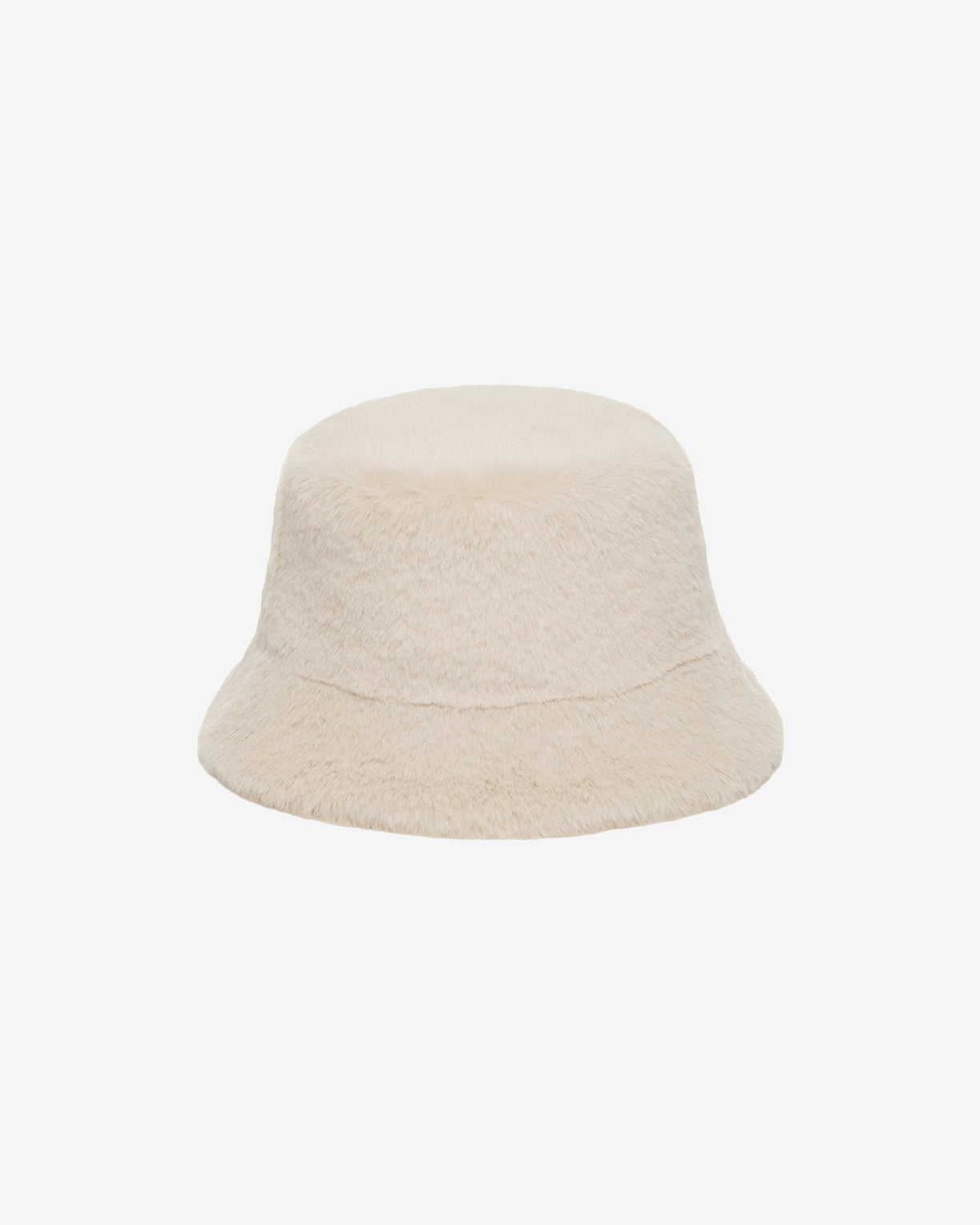 Amara Faux Fur Bucket Hat in Latte – Apparis display picture 1