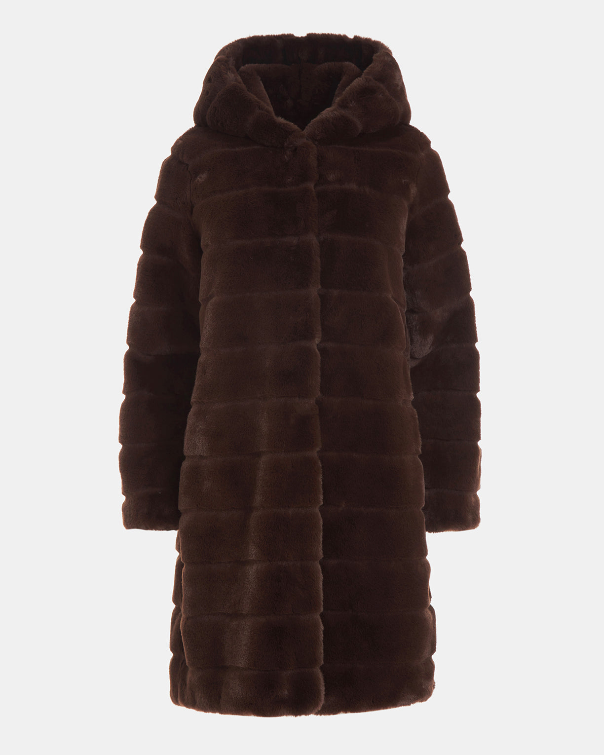 Celina Espresso Tiered Long Coat – Apparis