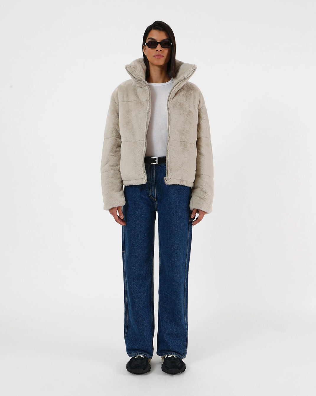 Billie Oat | Faux Fur Cropped Jacket – Apparis
