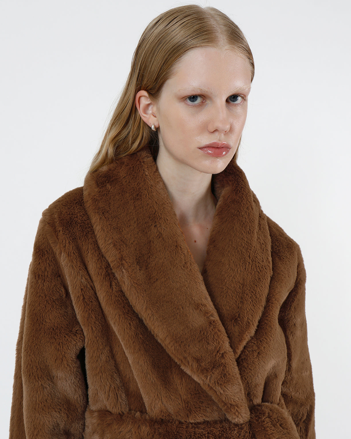 Bree Camel | Faux Fur Belted Coat – Apparis