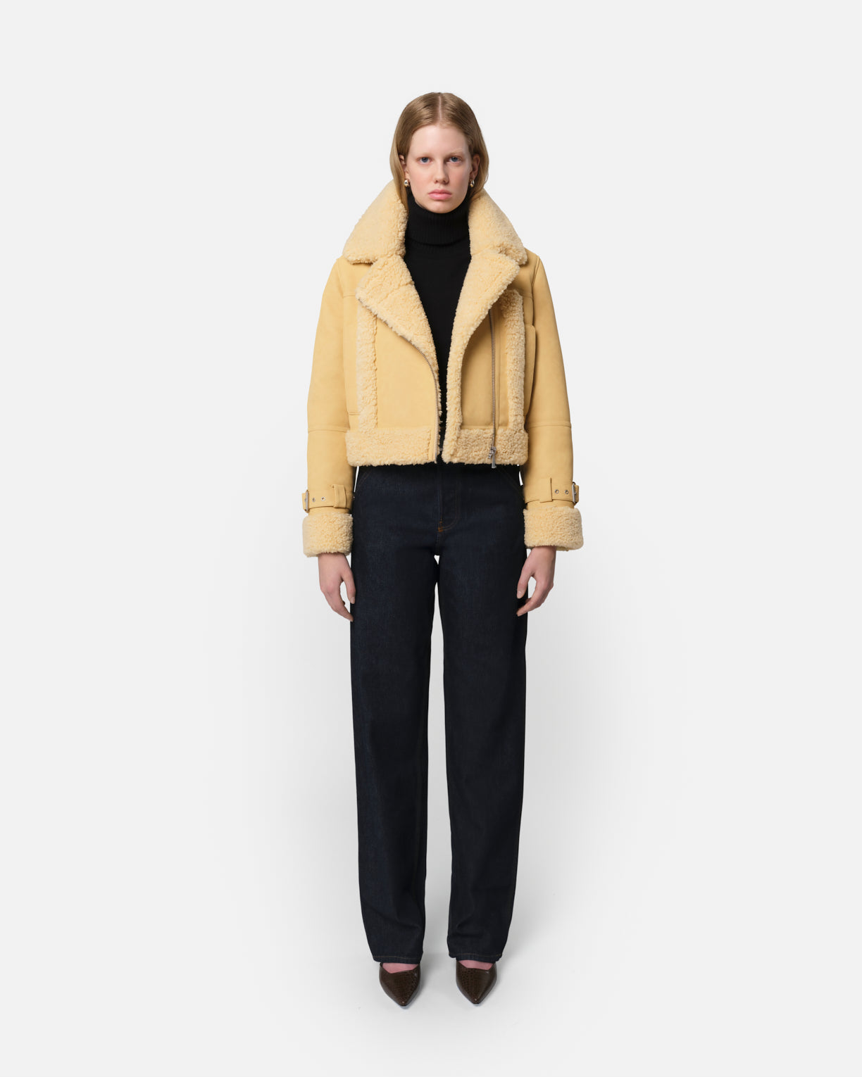 apparis Jay Moto Jacket Custard
