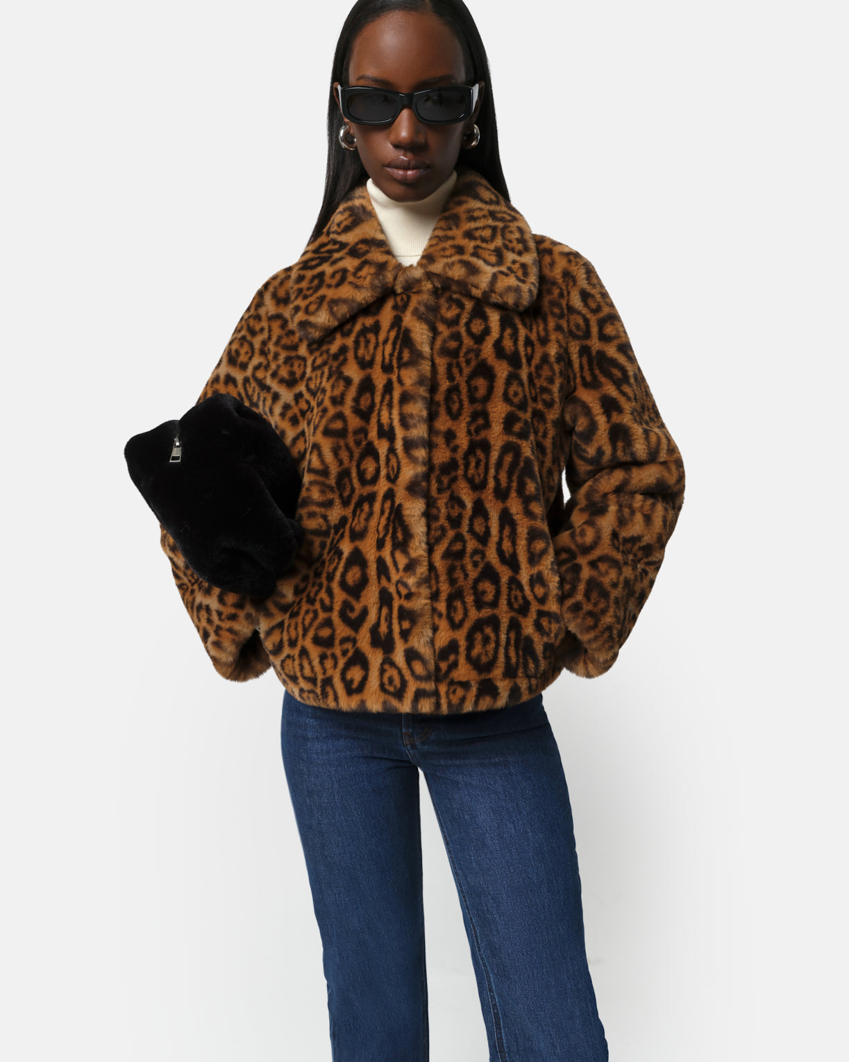 Elis Faux Fur Coat in Leopard – Apparis