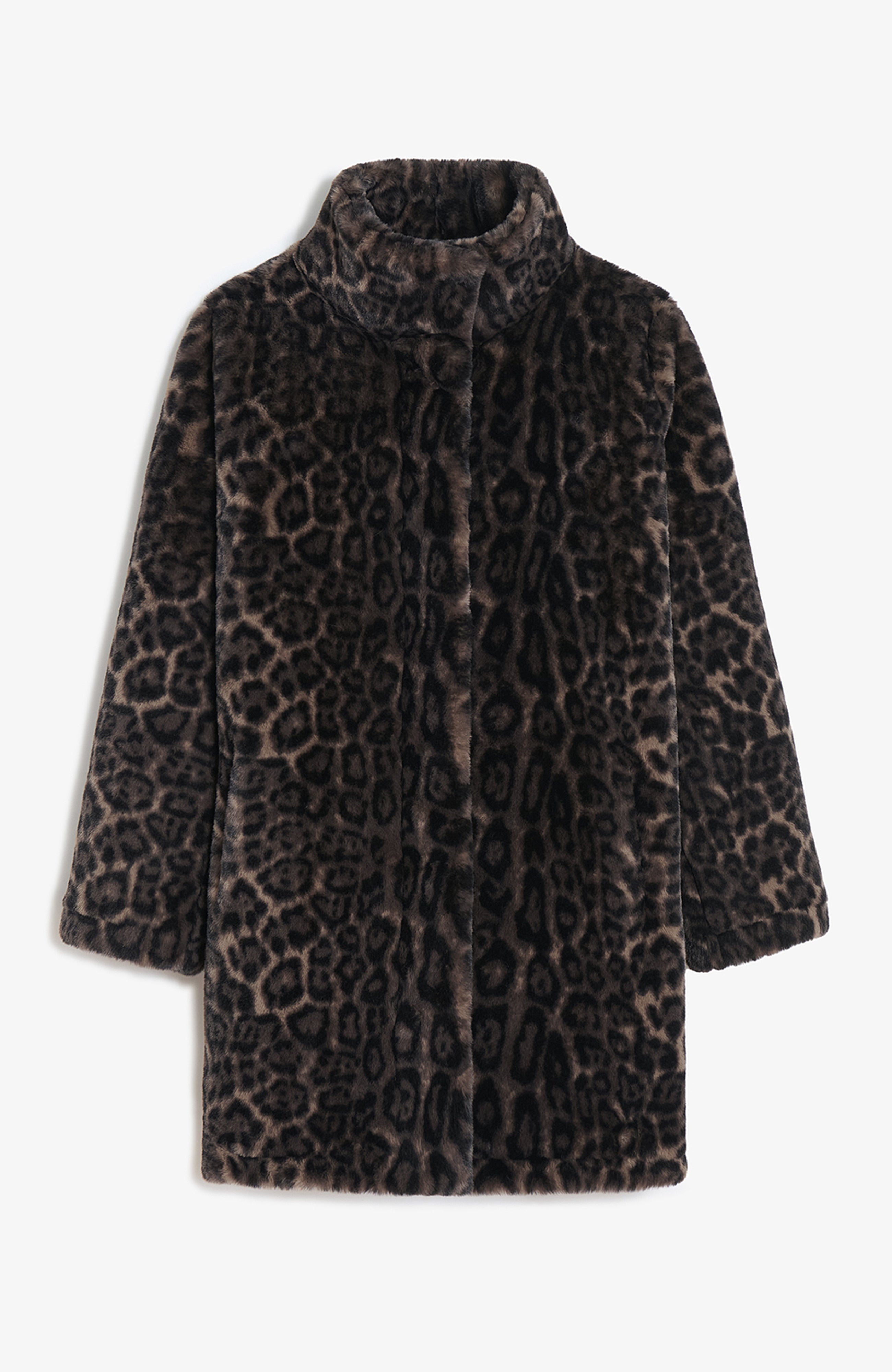 Blair Faux Fur Coat in Dark Leopard – Apparis