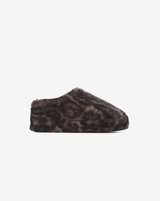 Antenora Misaki Shearling Lined Leopard Sandal