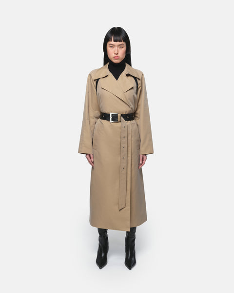 Marge Trench Coat in Almond & Noir – Apparis
