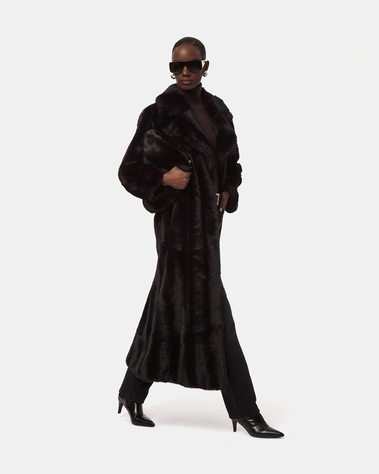 Gabrielle Shaved Mink Maxi Coat – Apparis