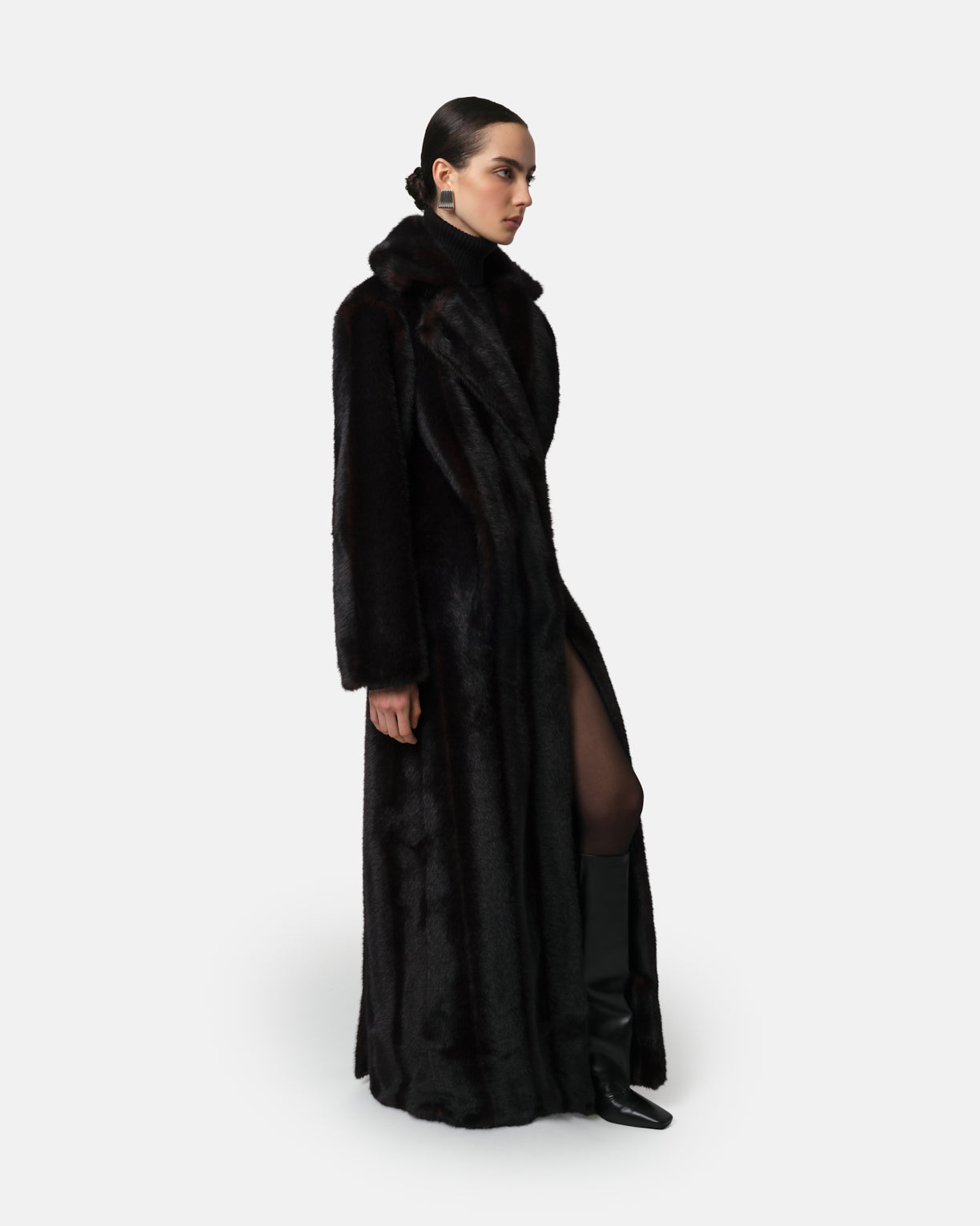 Gabrielle Shaved Mink Maxi Coat – Apparis