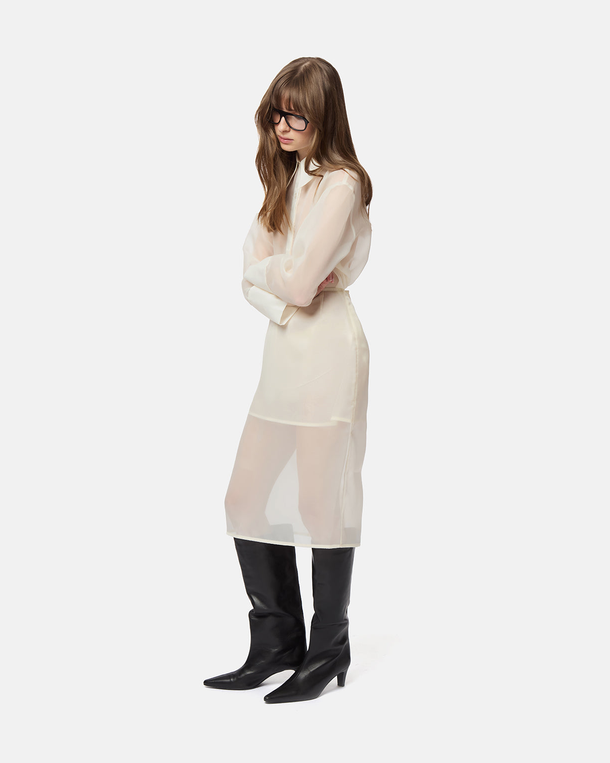 Tyra Organza Midi Skirt – Apparis