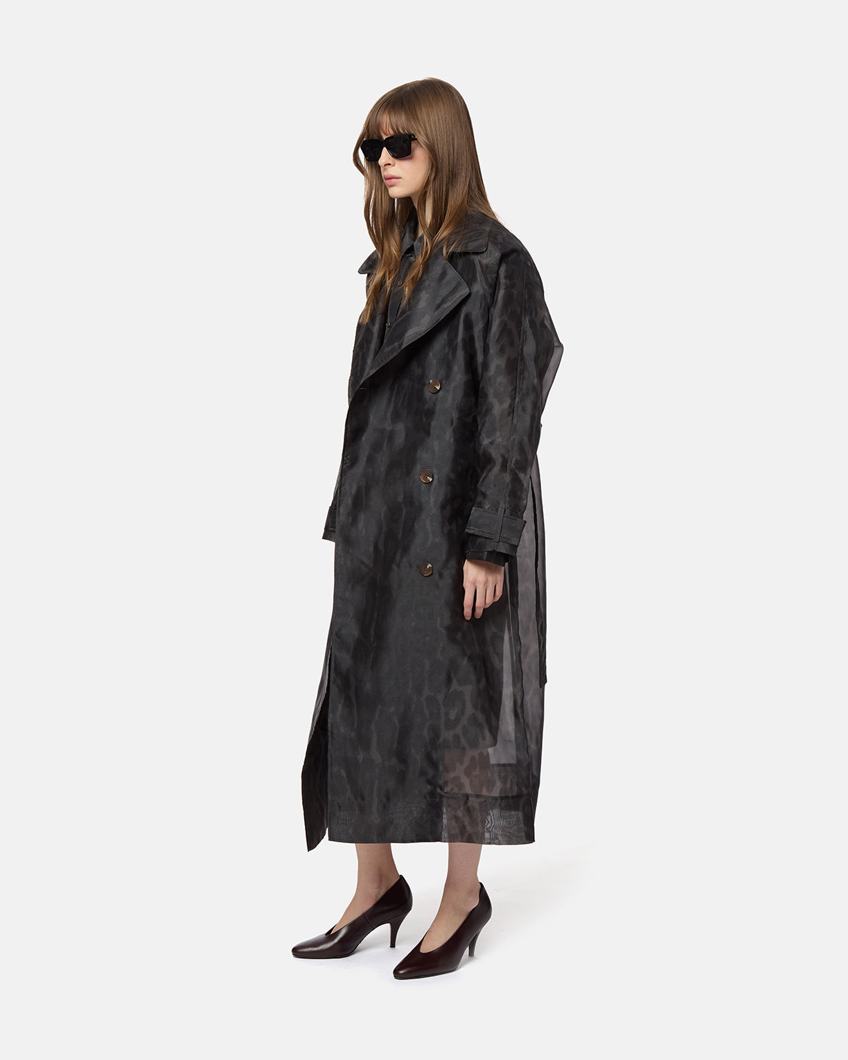 Lana Organza Leopard Trench Coat – Apparis