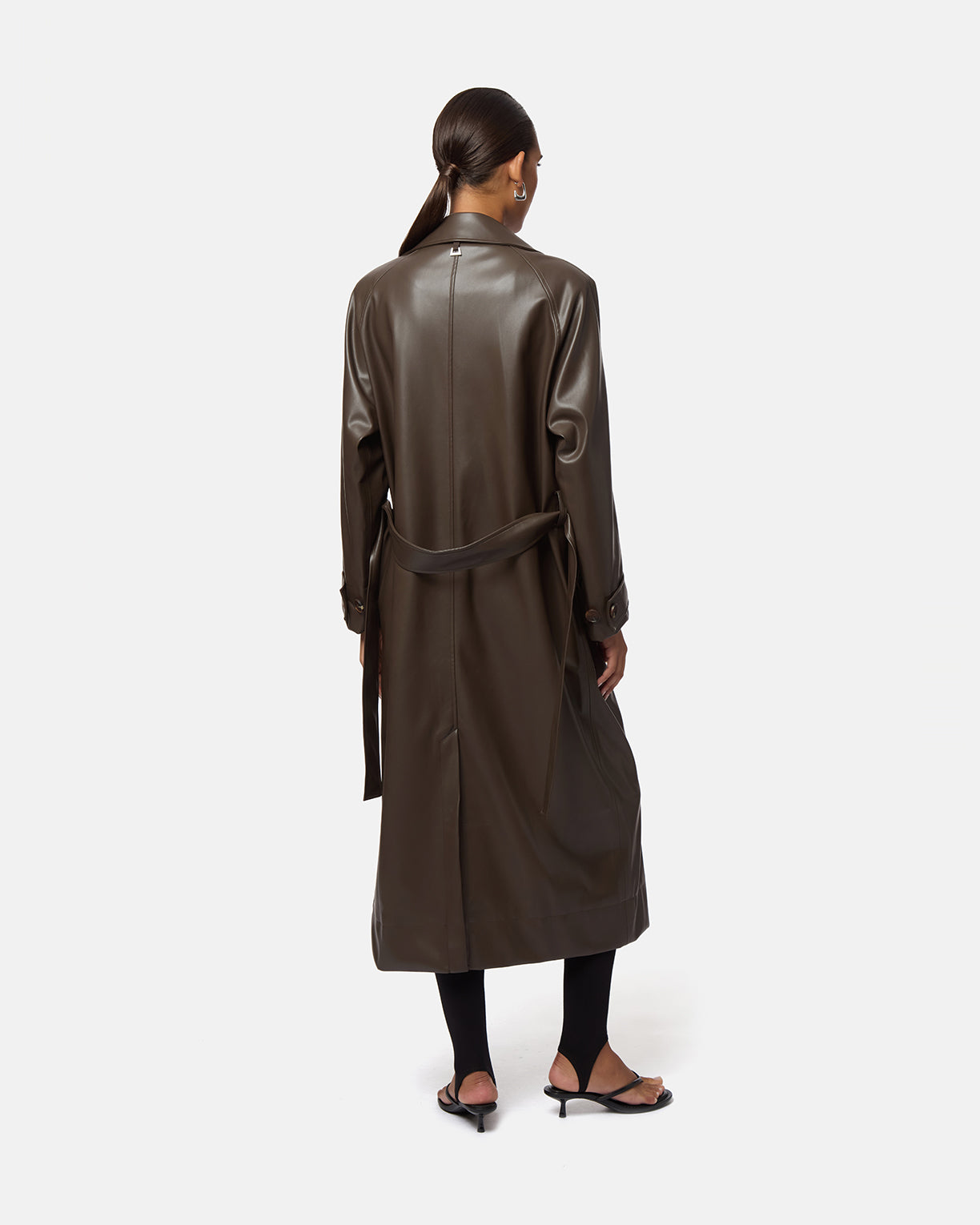 Santa Monica - vintage ロングレザーベスト Lana Sans Leather Trench Coat – Apparis