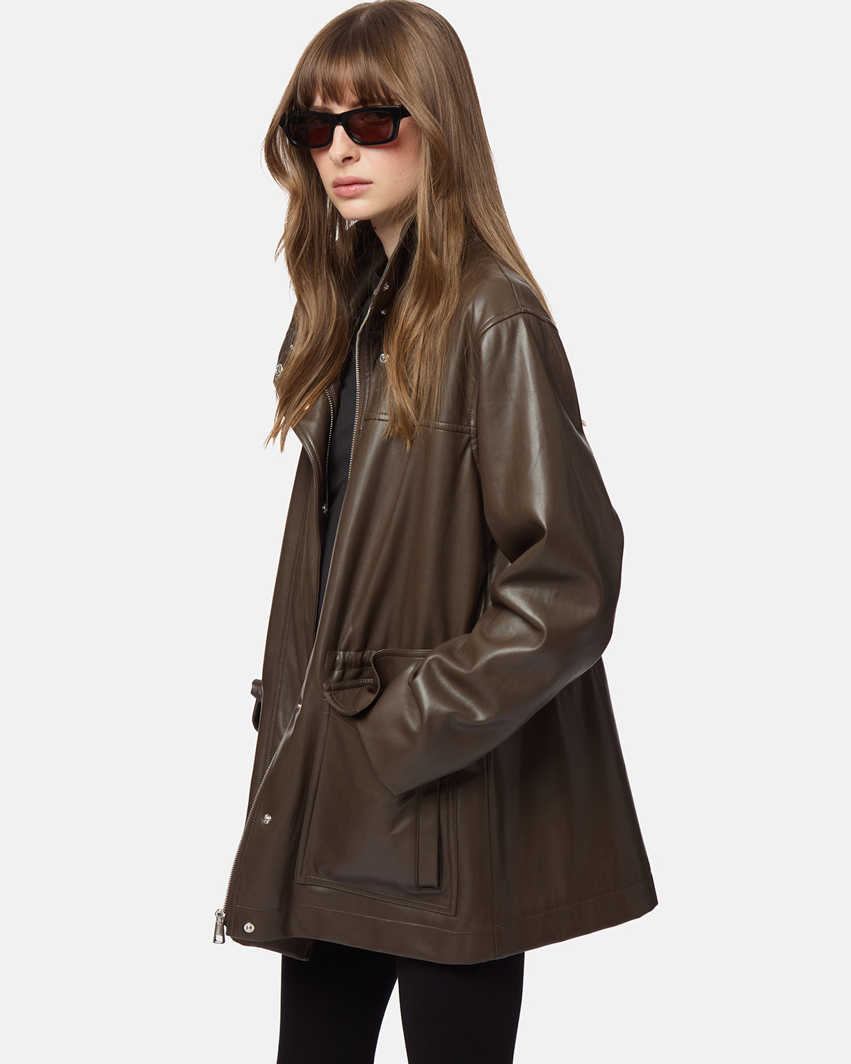 Edie Sans Leather Parka – Apparis