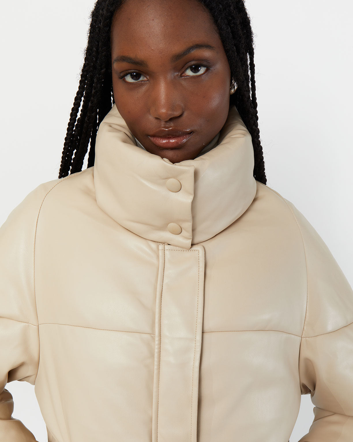 Cream puffer sale jacket women's