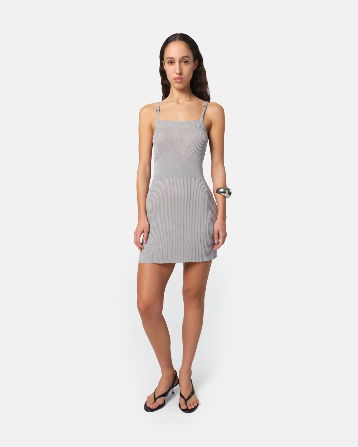 Carter Mini Dress Silver – Apparis