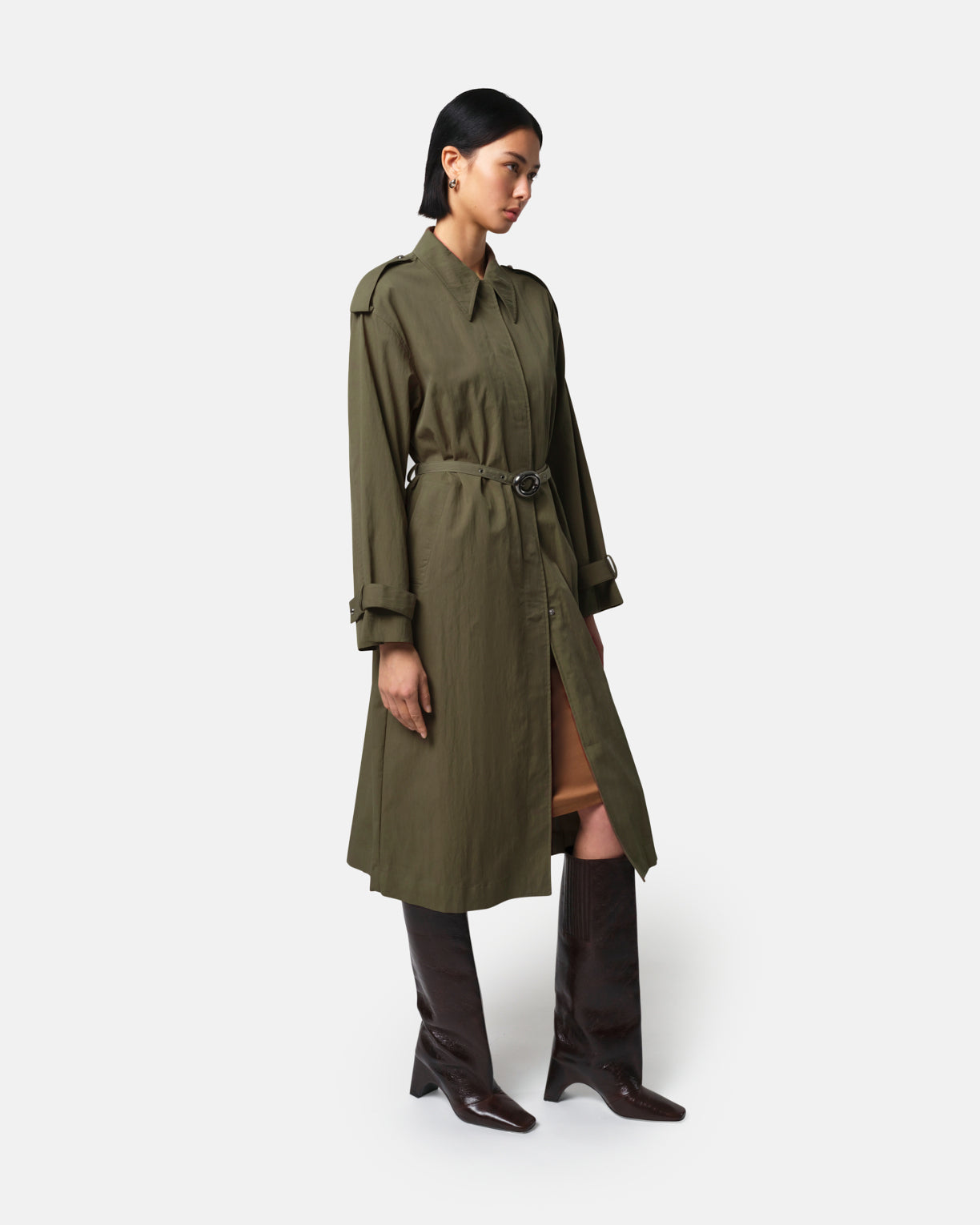 Ozzy Trench Coat Desert Green – Apparis